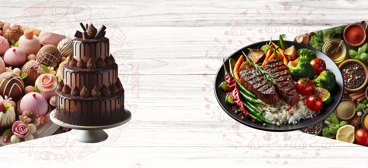 Mesa posta com comida temperada